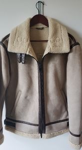 Zara shearling lined coat